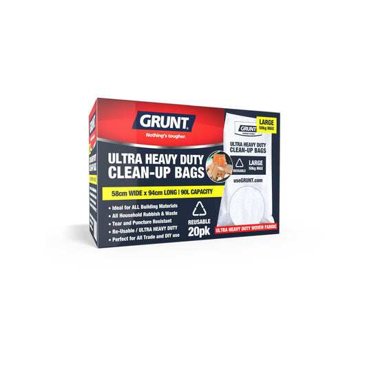 Grunt Ultra Heavy Duty Clean Up Bags - 90L - 5 Pack