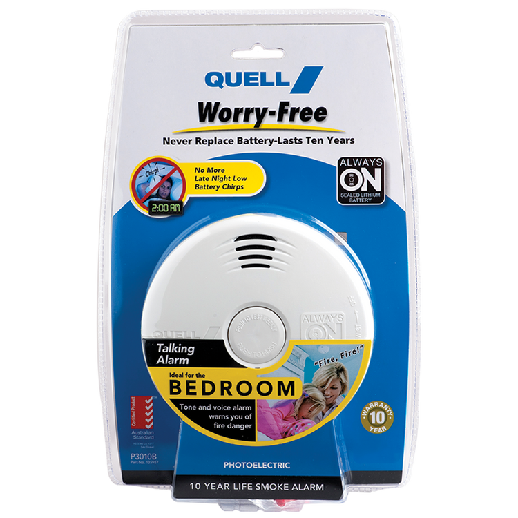 Quell Worry Free Bedroom Talking Voice Photoelectric Alarm