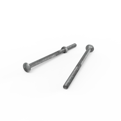 Zenith Hot Dip Galvanised Cup Head Bolts & Nuts - M10 x 200mm - 12 Pack