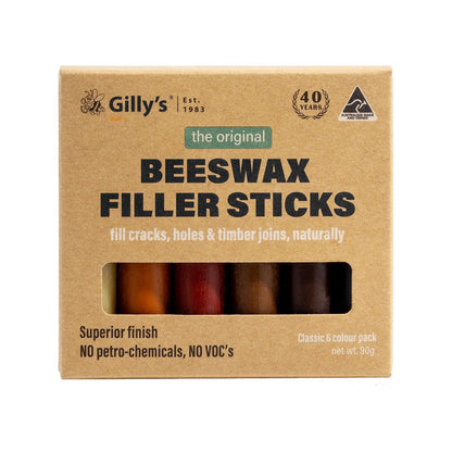 Gilly's Beeswax Filler Sticks - 90 x 15mm - 6 Pack
