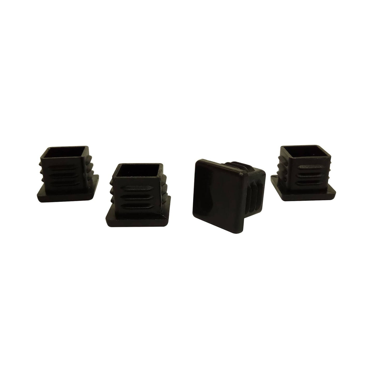 Surface Gard Black Square Plastic Chair Tips - 19mm - 4 Pack