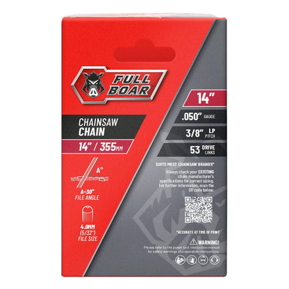 Full Boar Chainsaw Chain - 14" - 355mm - 53 Drive Links