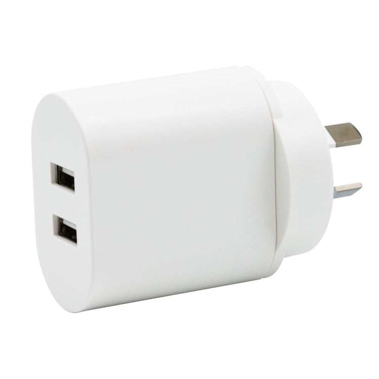 Click 2.4A Dual USB Wall Charger