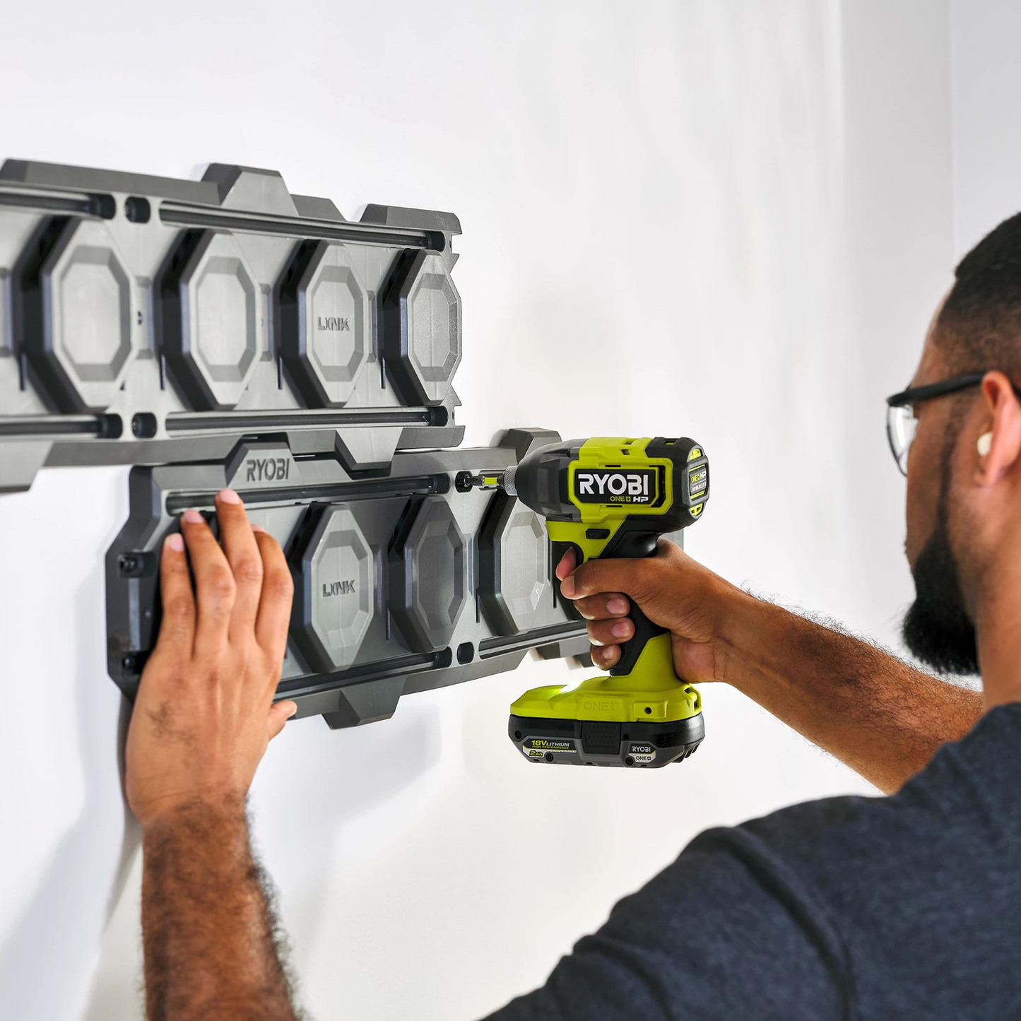 Ryobi Link 2 Piece Wall Rail Set - 838 x 165mm