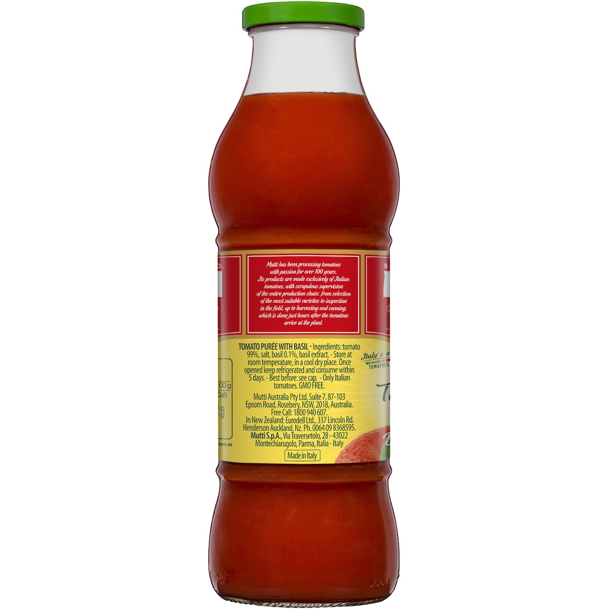 Mutti Passata Tomato Puree With Basil 700g