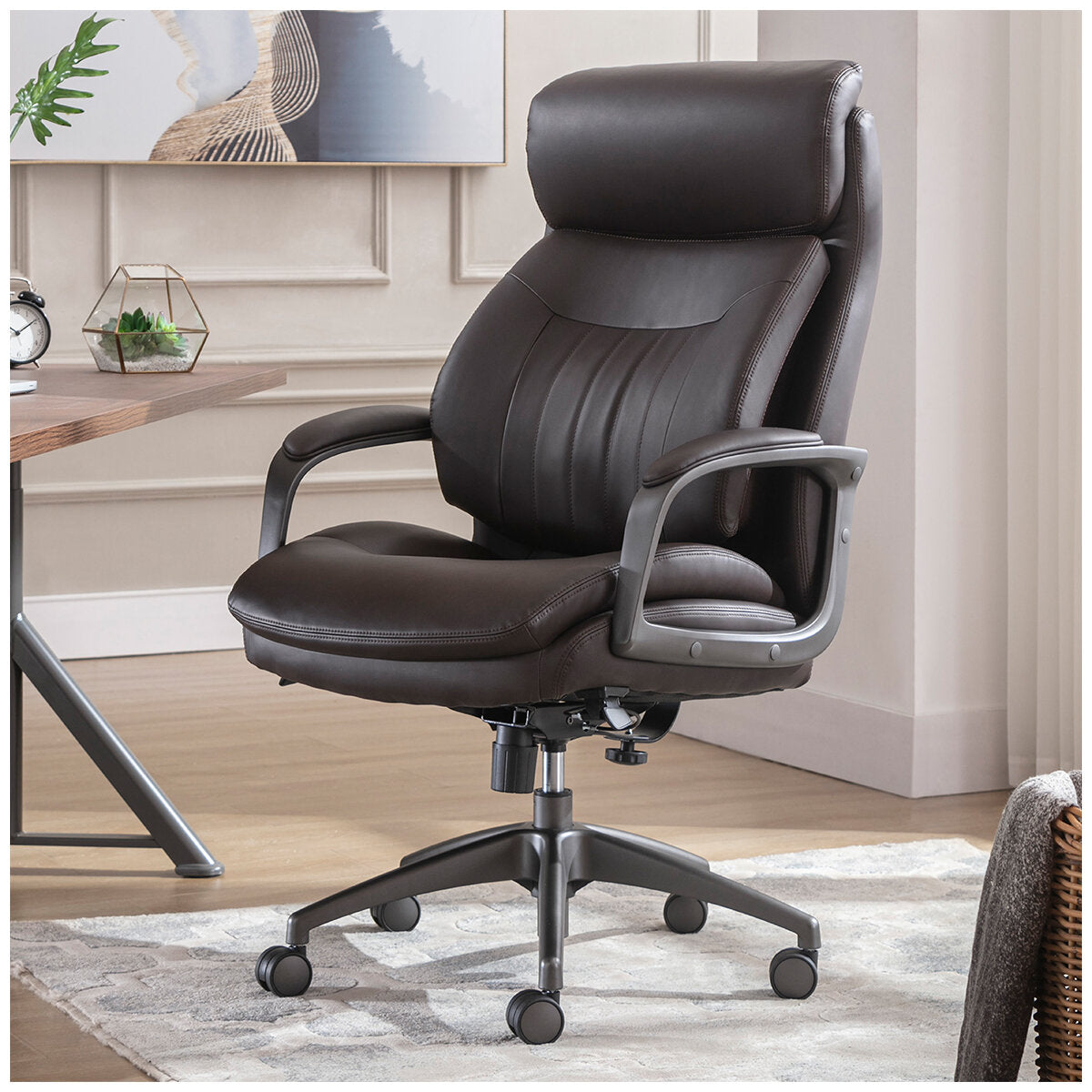 True Wellness Executive Office Chair Magic Back Technology Brown 51904-BRN 158kg