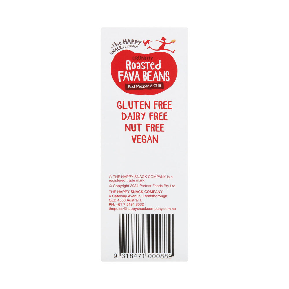 Happy Snack Company Fava Beans Red Pepper & Chilli 6 Pack - 150g