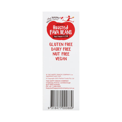 Happy Snack Company Fava Beans Red Pepper & Chilli 6 Pack - 150g