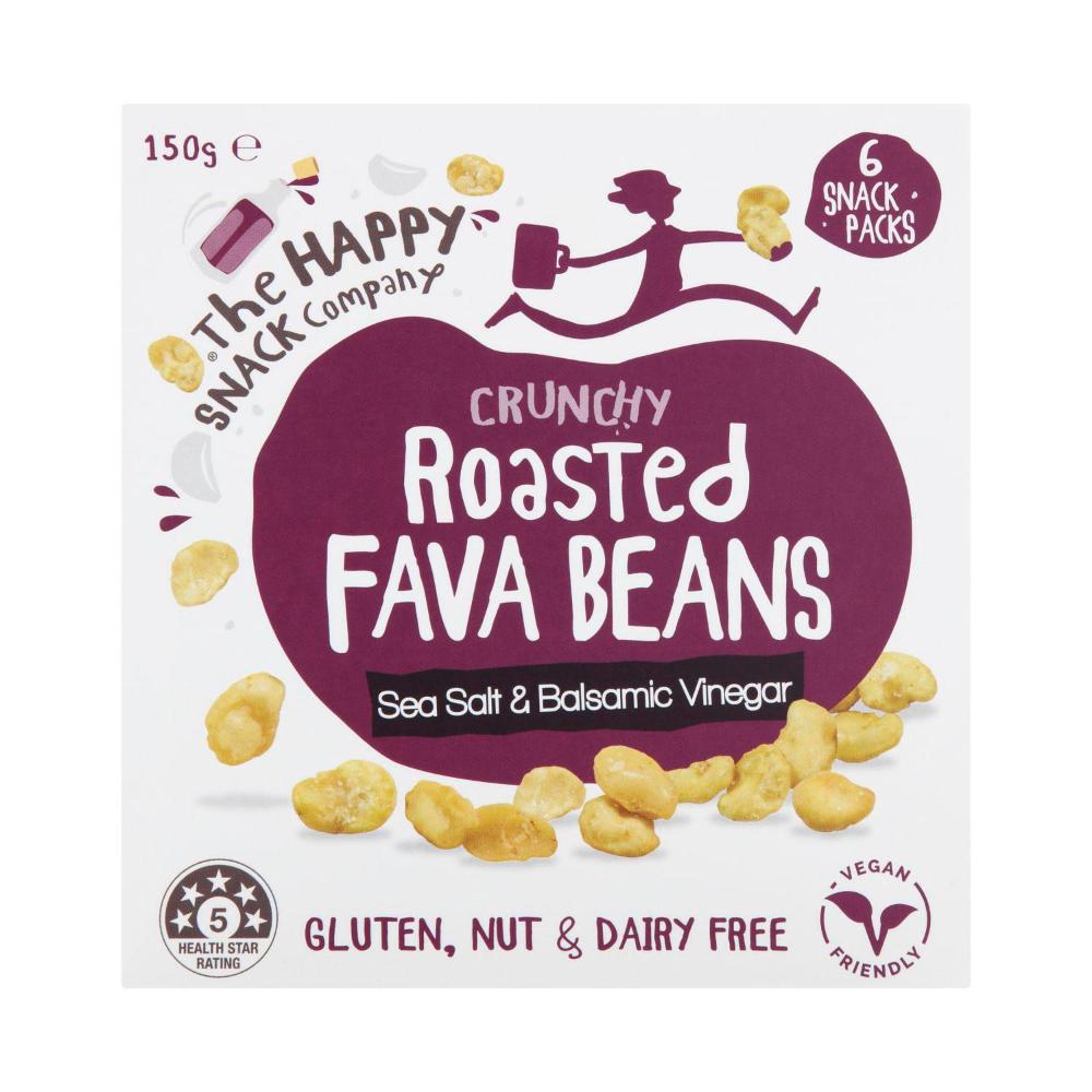 Happy Snack Company Fava Beans Sea Salt & Vinegar 6x25g - 150g