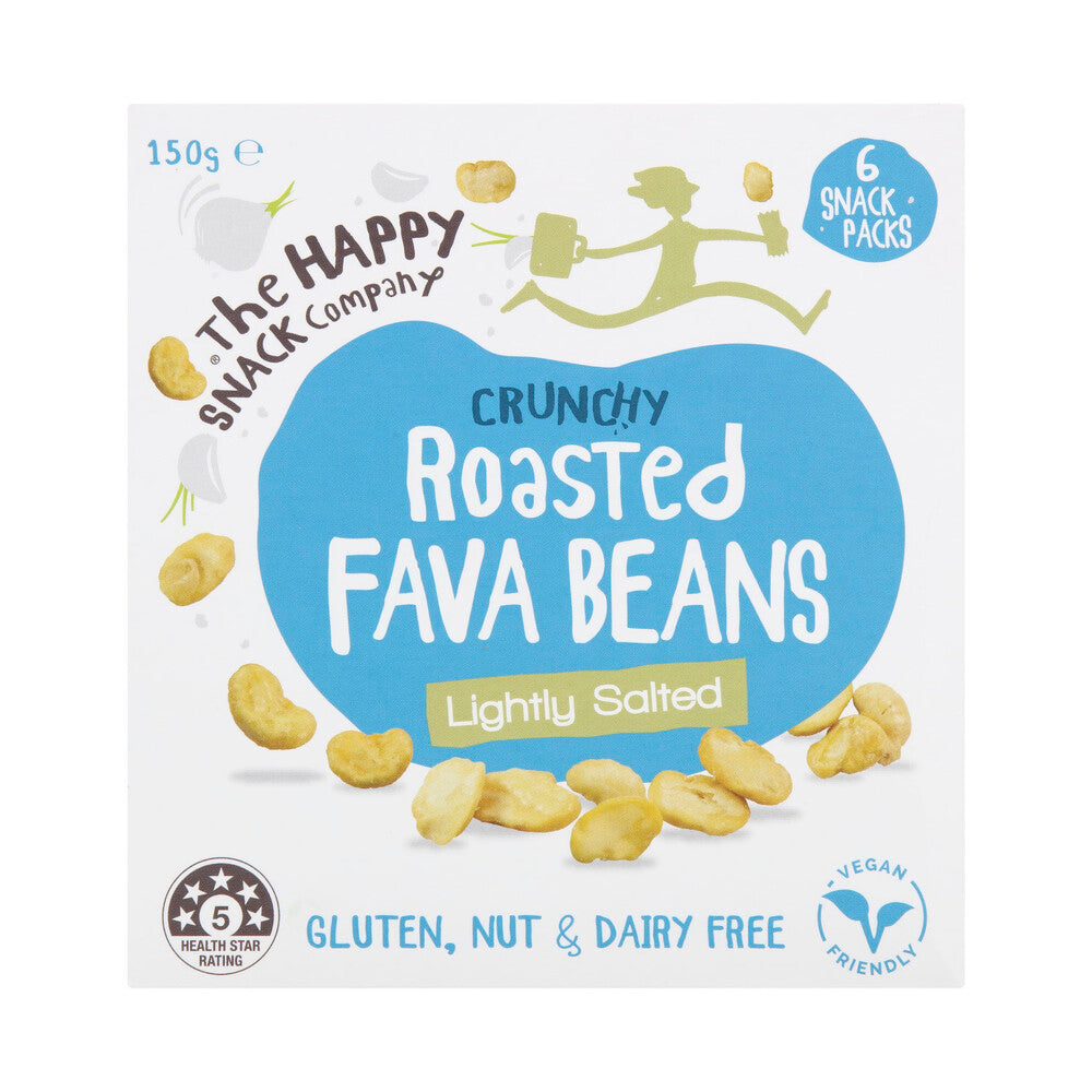 Happy Snack Company Fava Beans Lightly Salted 6x25g - 150g