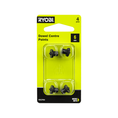 Ryobi Dowel Centre Points - 6mm - 4 Pack