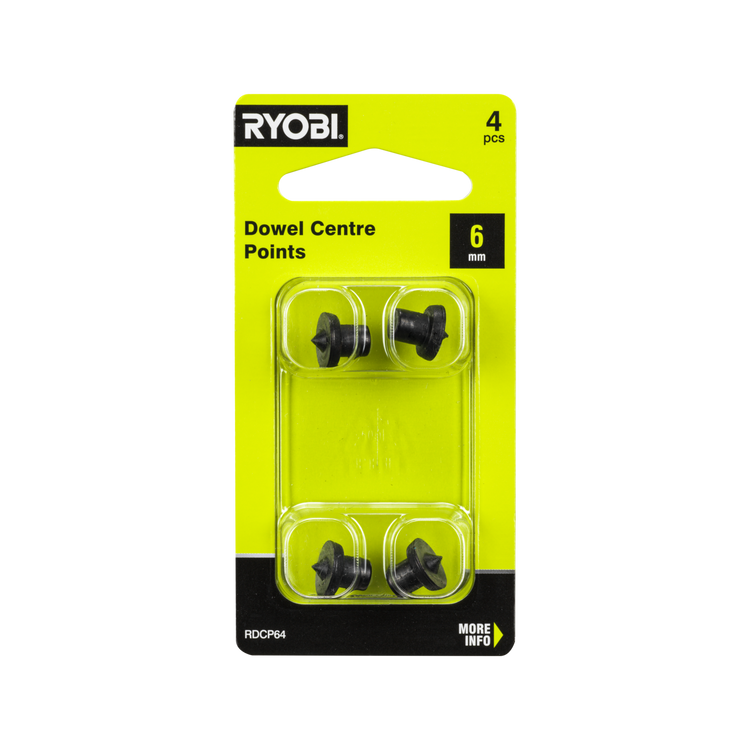 Ryobi 6mm Dowel Centre Points 4 Pack