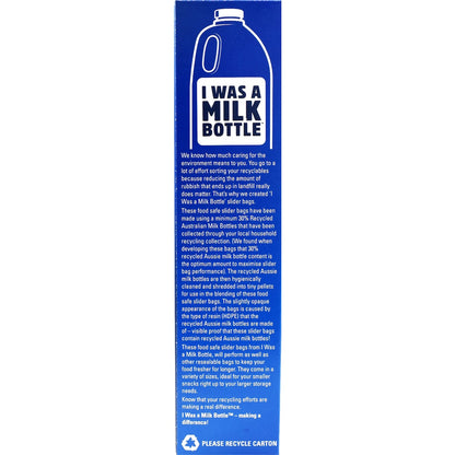 I Was A Milk Bottle Sandwich Resealable Slider Bags 30 Pack
