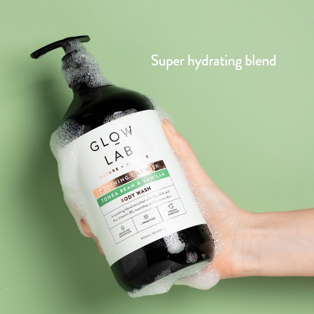 Glow Lab Oat Milk Body Wash Tonka Bean & Vanilla 900ml