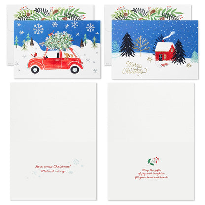Hallmark Traditional Holiday Card Assortment 40 Pack Elegant Metallics