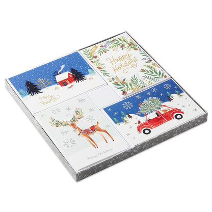 Hallmark Traditional Holiday Card Assortment 40 Pack Elegant Metallics
