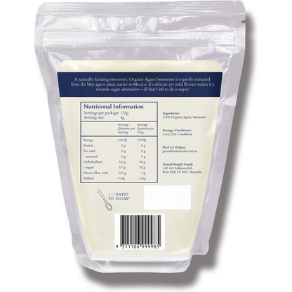 Gerard Family Foods Organic Agave Sweetener 500g