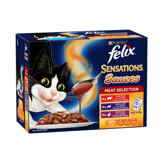 Felix Sensations Sauce Meat Selection Cat Food 85g - 12 pack
