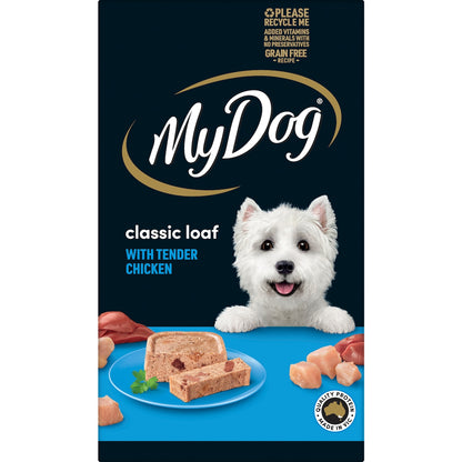 My Dog Adult Classic Loaf Tender Chicken Wet Food Trays 100g X 6 Pack
