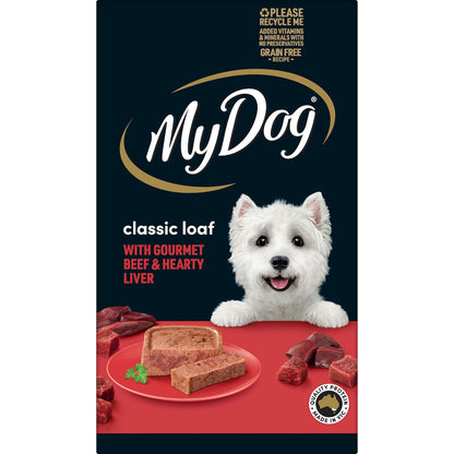 My Dog Adult Classic Loaf Beef & Liver Wet Food Trays 100g X 6 Pack
