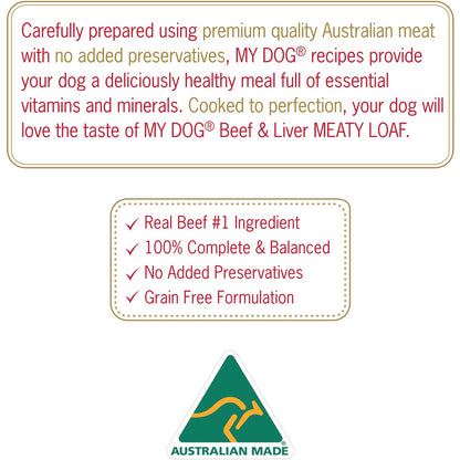 My Dog Adult Classic Loaf Beef & Liver Wet Food Trays 100g X 6 Pack