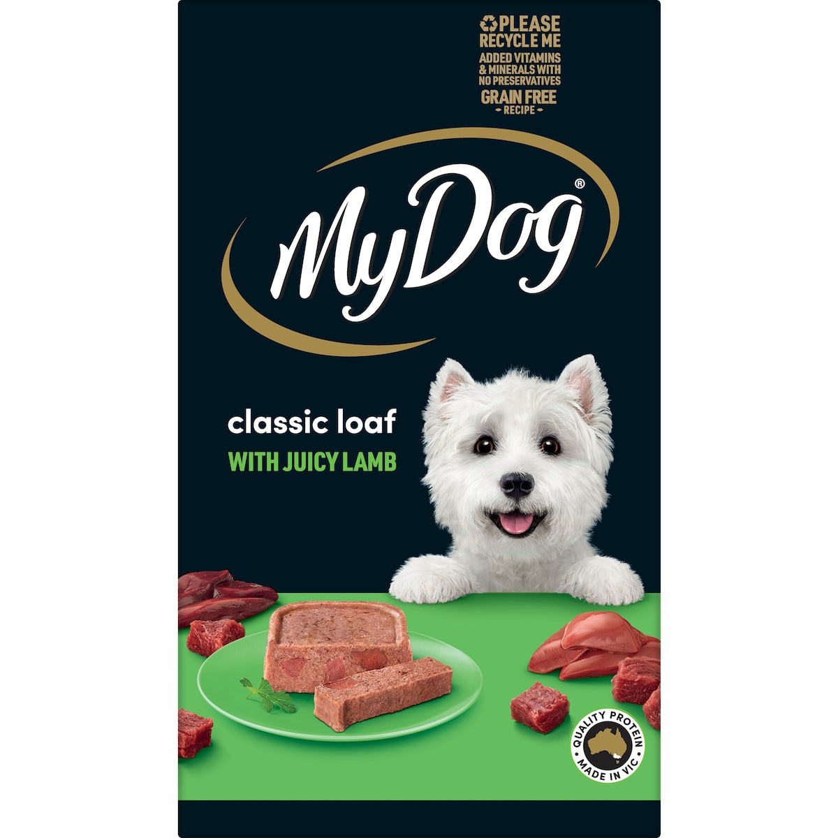 My Dog Adult Classic Loaf Juicy Lamb Wet Food Trays 100g X 6 Pack