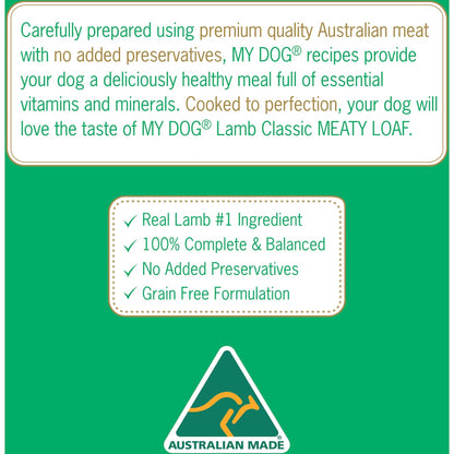 My Dog Adult Classic Loaf Juicy Lamb Wet Food Trays 100g X 6 Pack