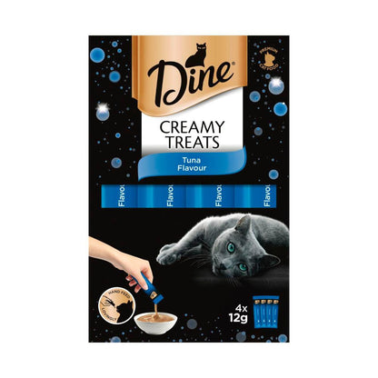 Dine Creamy Treats Tuna Flavour Cat Food 12g - 4 pack