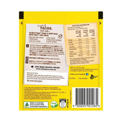 Old El Paso Spice Mix For Tacos Mild - 30g