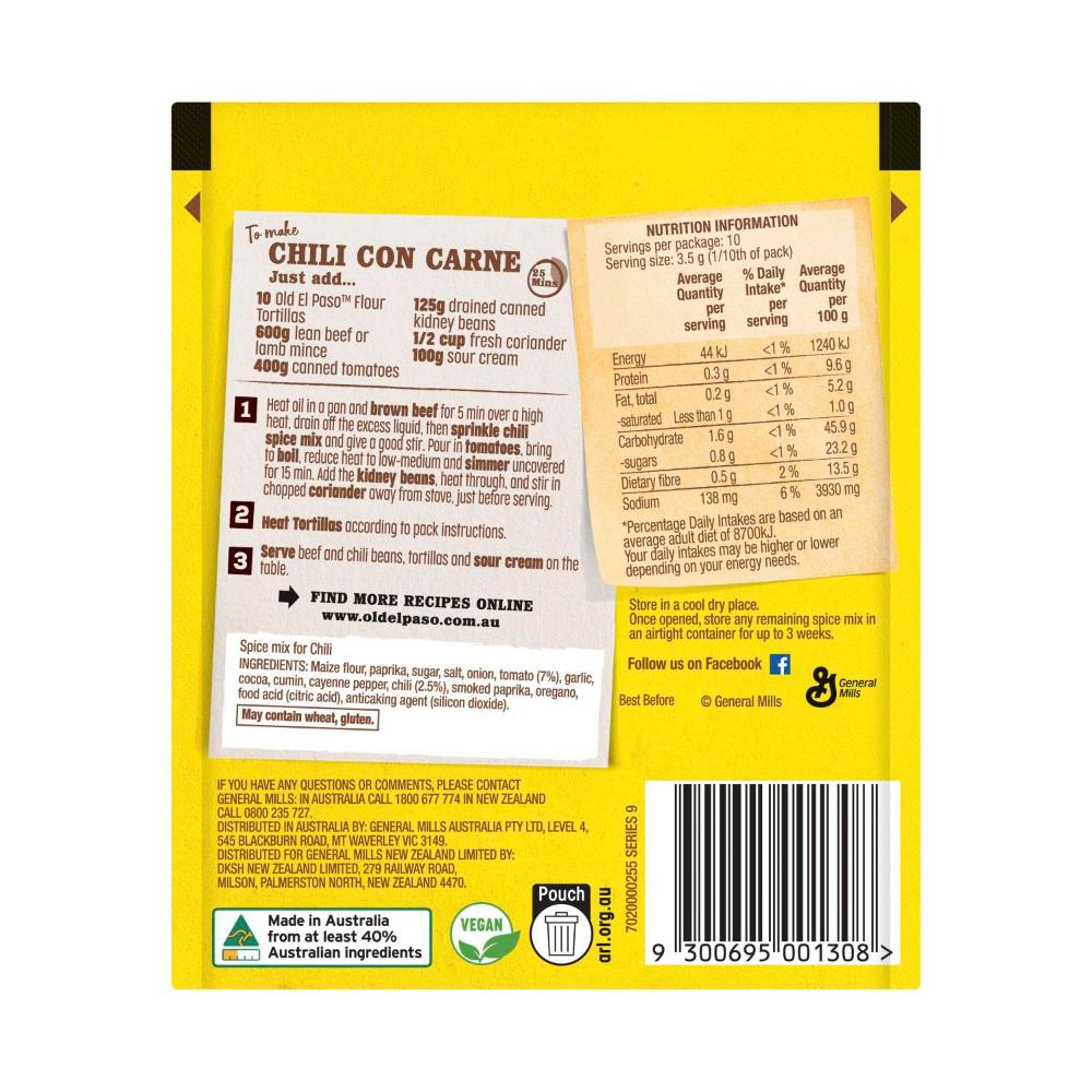 Old El Paso Chilli Con Carne Spice Mix - 35g