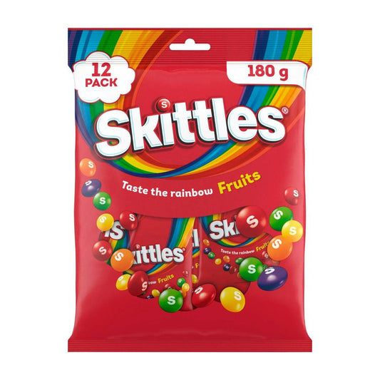 Skittles Fruits Chewy Lollies Party Share Bag 12 Pieces - 180g