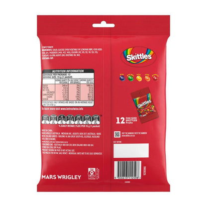 Skittles Fruits Chewy Lollies Party Share Bag 12 Pieces - 180g