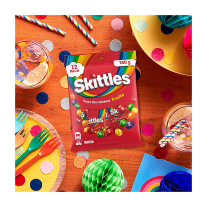 Skittles Fruits Chewy Lollies Party Share Bag 12 Pieces - 180g