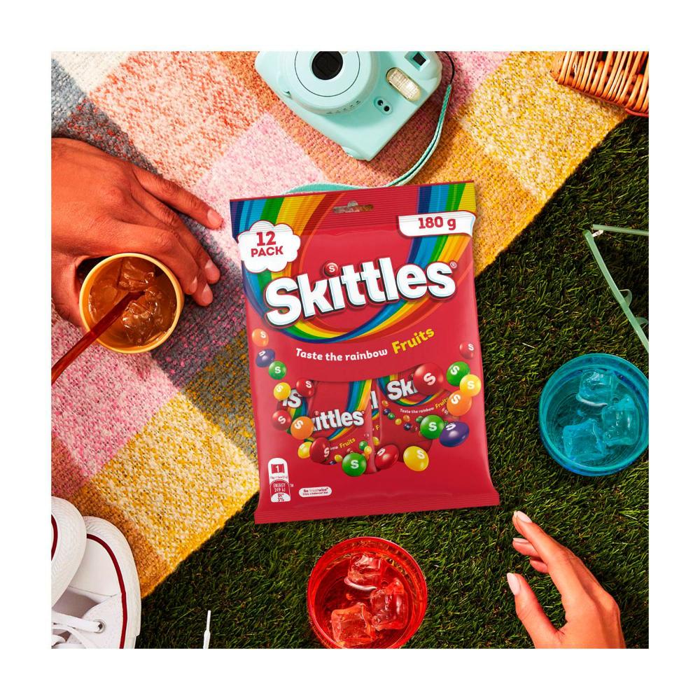 Skittles Fruits Chewy Lollies Party Share Bag 12 Pieces - 180g