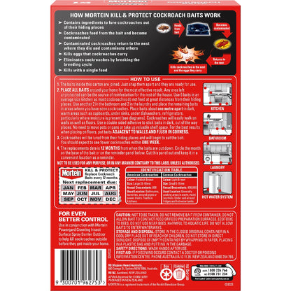 Mortein Kill & Protect Cockroach Baits 12 Pack