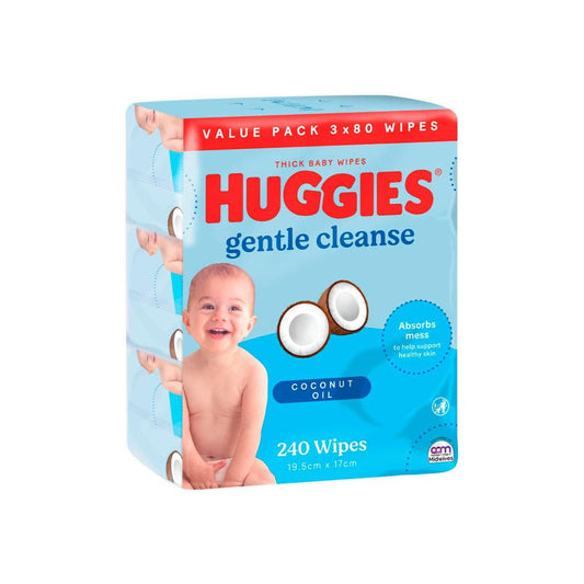 Huggies Thick Baby Wipes Coconut Oil - 3 pack