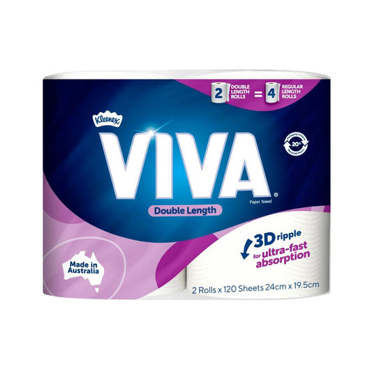 Viva Double Length Paper Towel - 2 pack