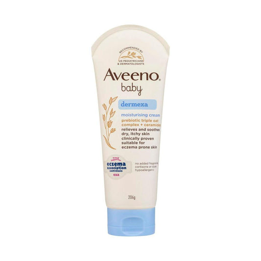 Aveeno Baby Dermexa Fragrance Free Eczema Prone Sensitive Moisturising Cream - 206g