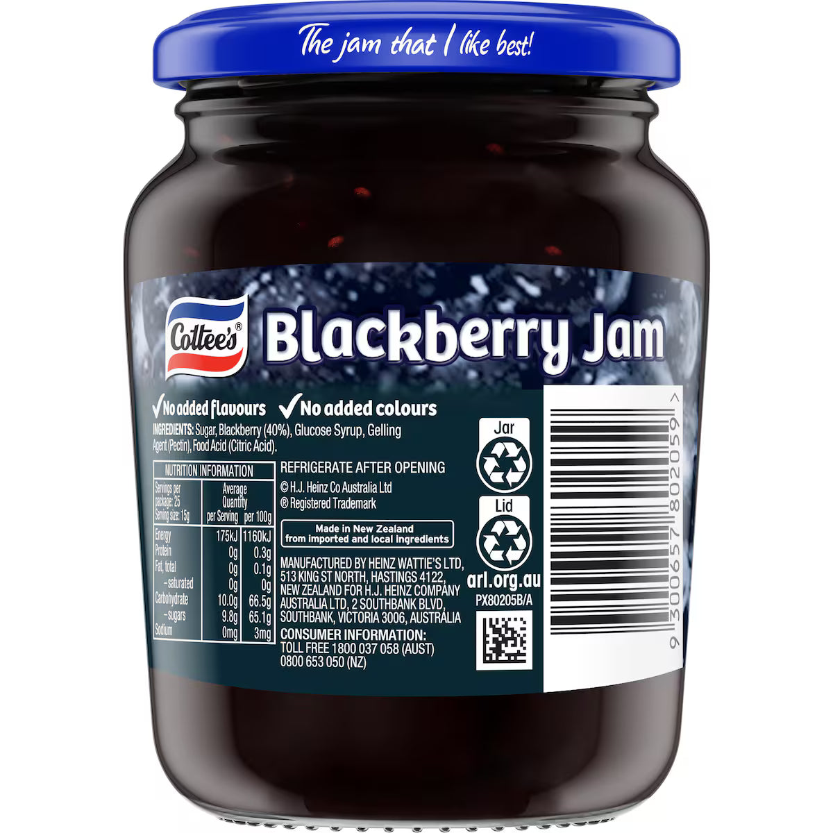 Cottees Blackberry Jam | 375g
