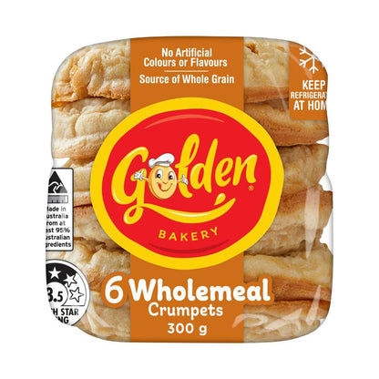 Golden Crumpet Rounds Wholemeal - 300g