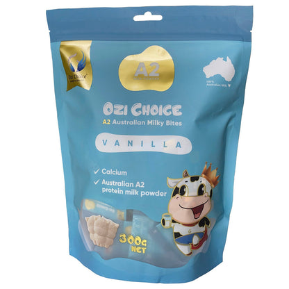 Ozi Choice A2 Milky Bites Vanilla Australian Cow-Shaped Calcium Bites 300g