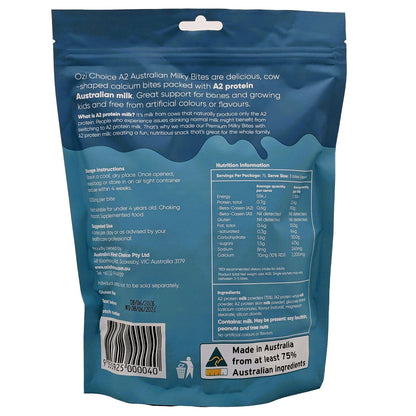 Ozi Choice A2 Milky Bites Vanilla Australian Cow-Shaped Calcium Bites 300g