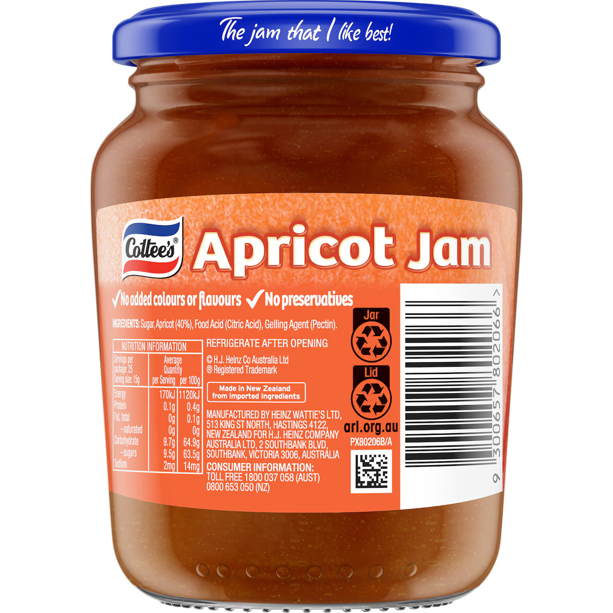 Cottees Apricot Jam | 375g