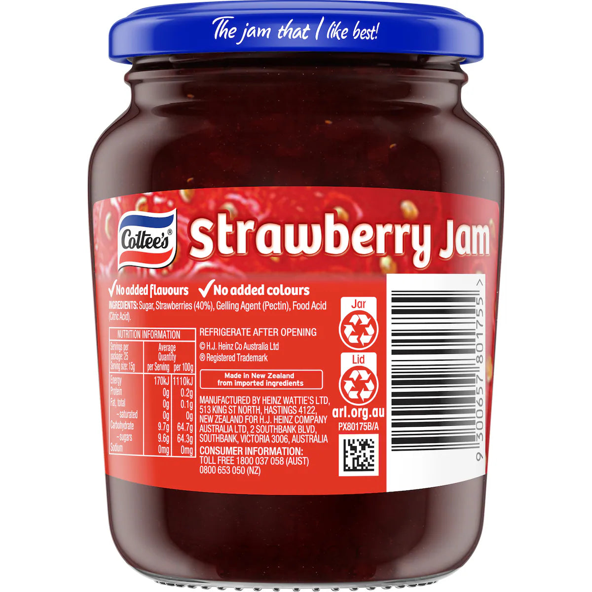 Cottees Strawberry Jam | 375g