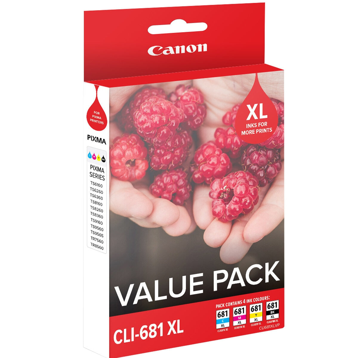 Canon CLI-681 XL Ink Cartridge Pack 4-Pack CLI681XLVP Cmyk Crisp