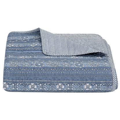 Fraiche Maison Microfibre Quilt Queen Anika Stripe