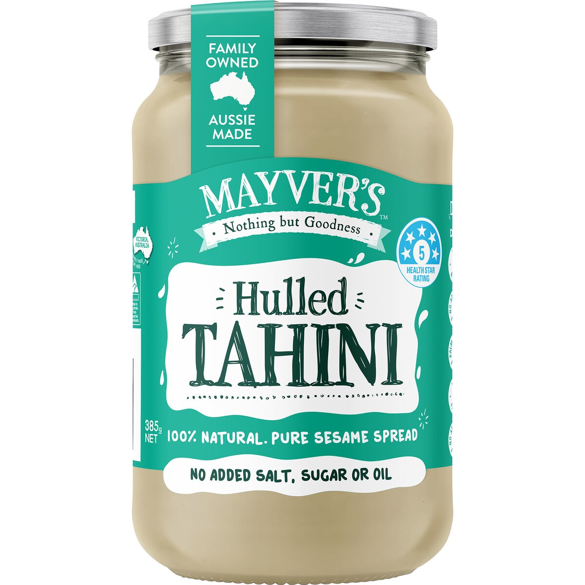Mayvers Hulled Tahini Spread 385g