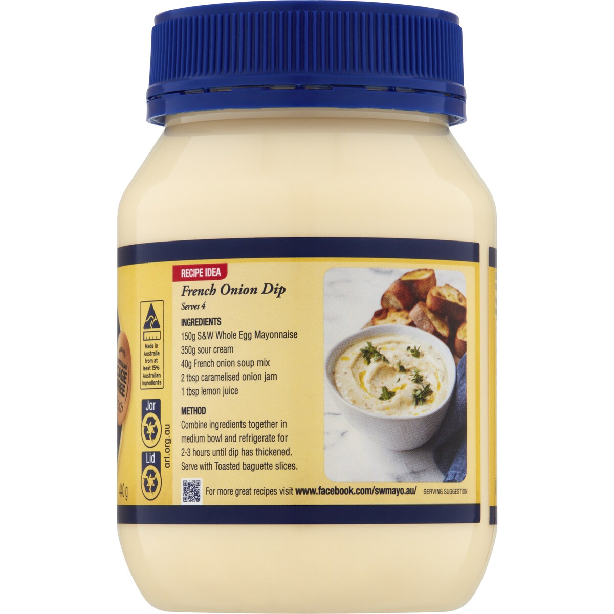 S&W Mayonnaise Whole Egg 440g