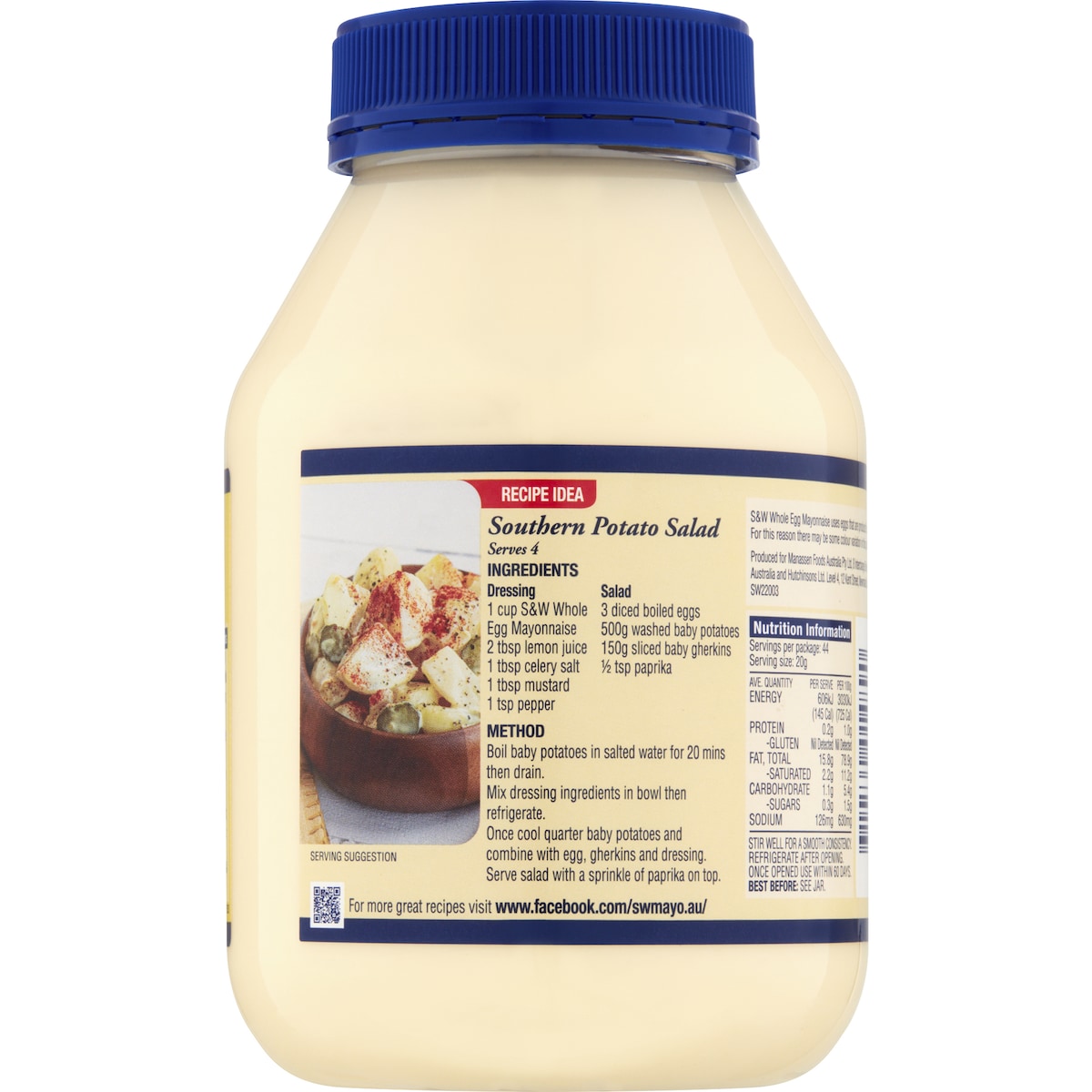 S&W Mayonnaise Whole Egg 880g