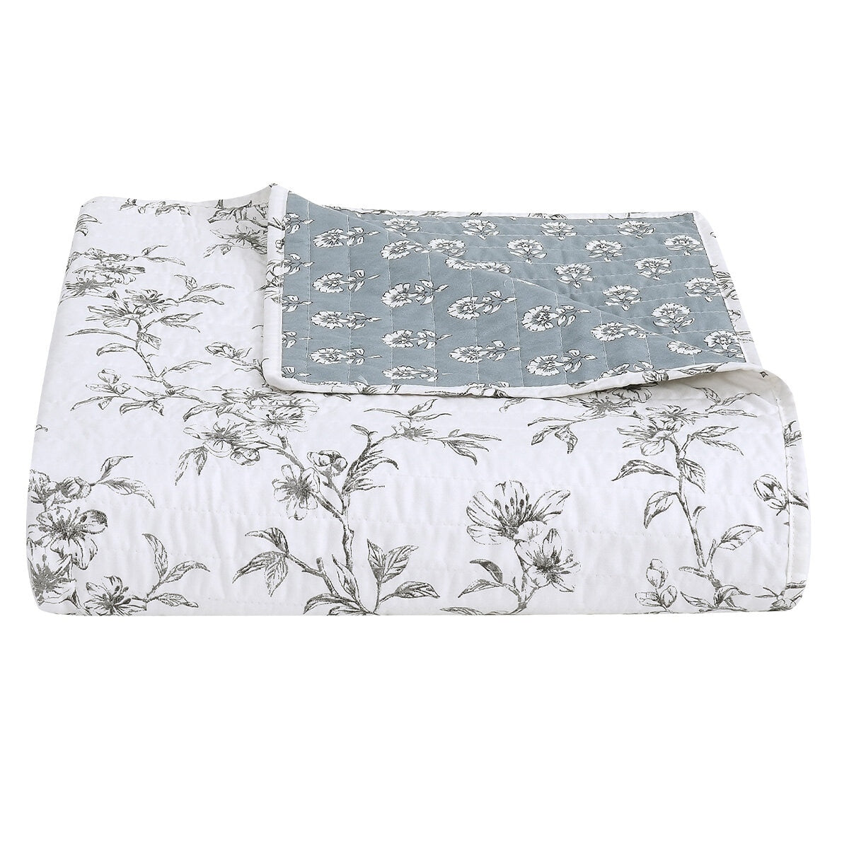 Fraiche Maison Microfiber Quilt King Elodie Floral